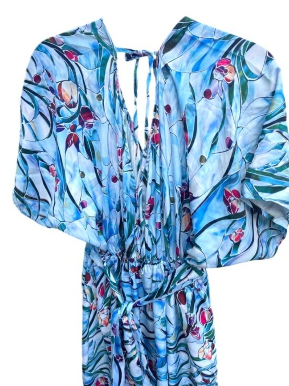 ADOR Light Blue Floral Maxi Dress M NEW - Picture 6 of 16